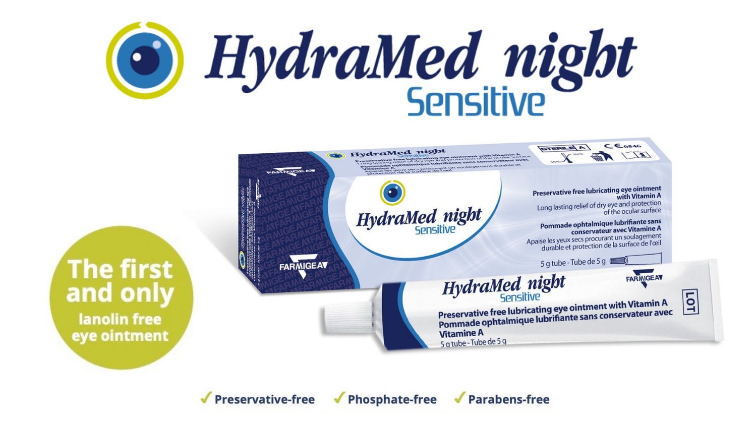 Mỡ tra mắt Hydramed Night Sensitive