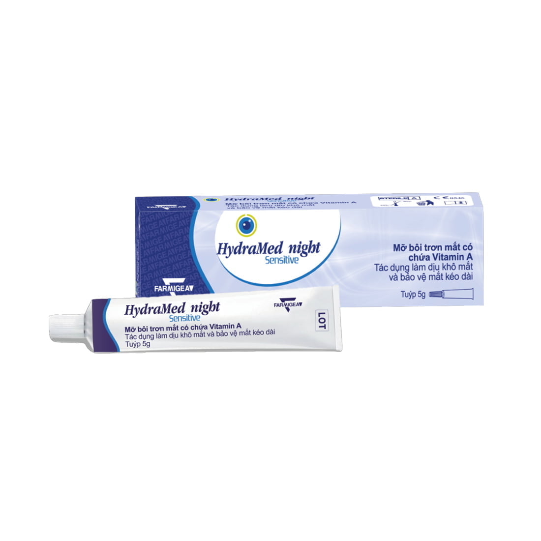 Hydramed Night Sensitive Mỡ Tra Mắt Vitamin A Không Chất Bảo Quản 6496